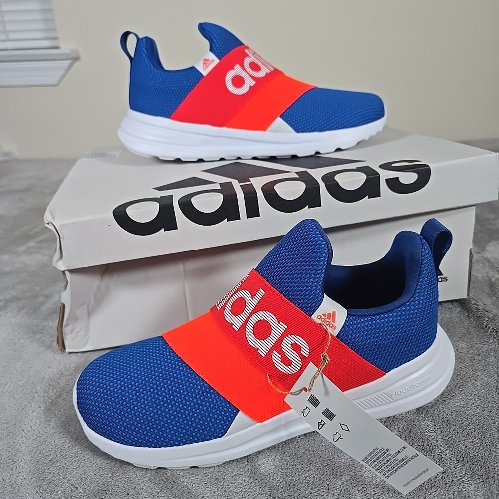 Adidas Shoes Kids 5‎ Blue Unisex Lite Racer Adapt 6.0 Running Activewear